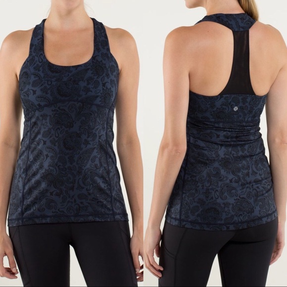 lululemon athletica Tops - Lululemon Scoop Neck Inkwell Paisley Tank 6